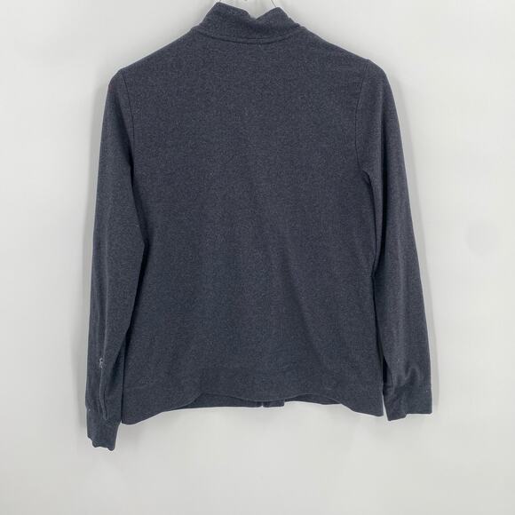 Heather Grey Izod full zip athletic jacket womens size large pink floral Golf - Picture 6 of 7